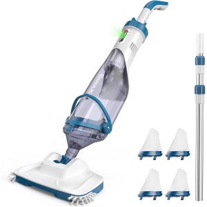 Upgraded Electric Spin Scrubber, 3 Speeds-450RPM Telescopic Cordless Shower Scrubber, Handheld Power Bathtub Cleaner with 8 Brush Heads & LED Display, Rechargeable Grout Cleaning Brush for Bathroom